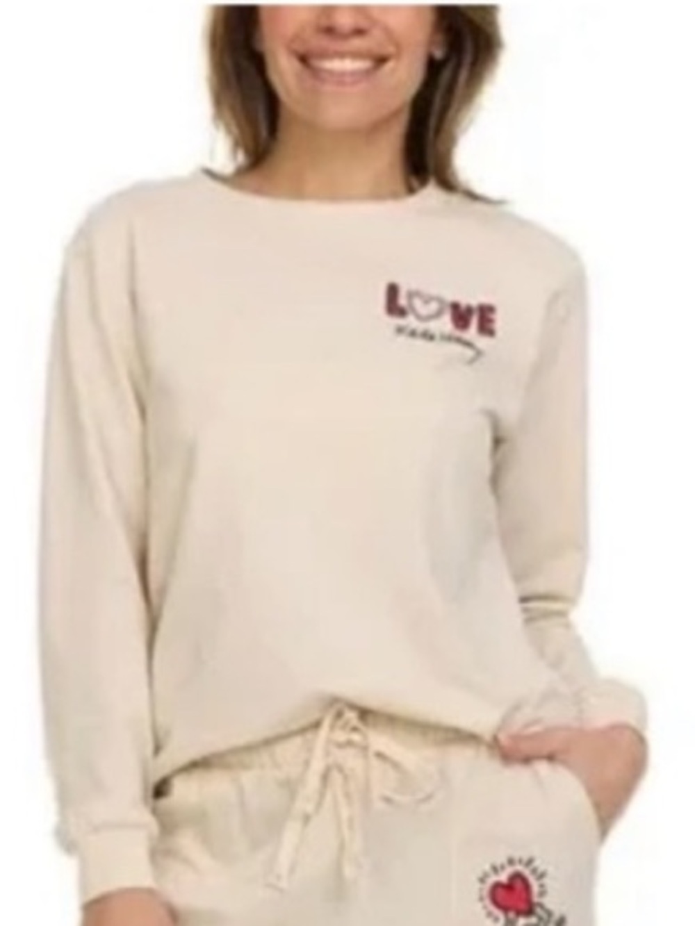 Keith Haring Love Graphic‎ Crewneck Sweatshirt, sz S, 10” PTP, 23” L